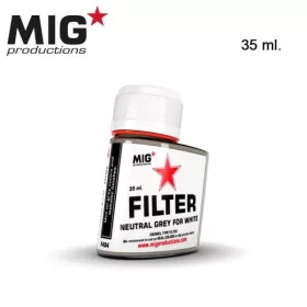   AK Interactive F404 Neutral Grey for White 35ml - Szürke filter fehér színhez