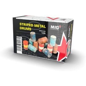   AK Interactive MP35-109 STRIPED METAL DRUMS 1/35 - dioráma kiegészítők