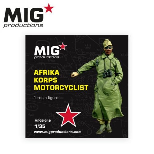 AK Interactive MP35-319 GERMAN AFRICA KORPS MOTORCLIST 1/35 figura makett