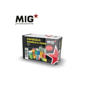   AK Interactive MP35-411 DISPOSABLE BARRELS & CANS 1/35 - dioráma kiegészítők