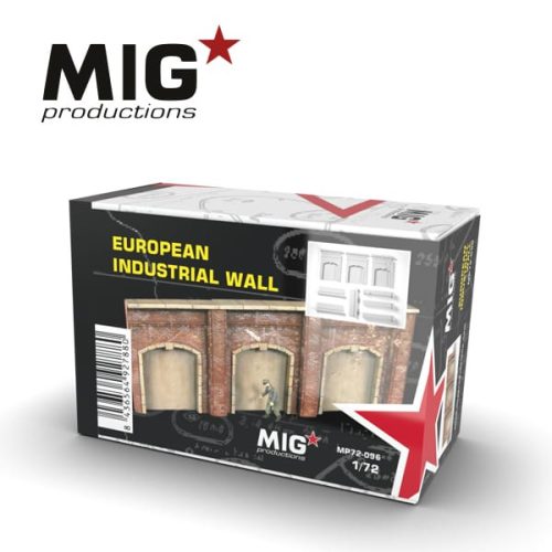 AK Interactive MP72-096 EUROPEAN INDUSTRIAL WALL 1/72 épület makett