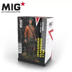   AK Interactive MP90-151 HIGHLANDER CLANSMAN 1746 RESIN FIGURE 90mm figura makett