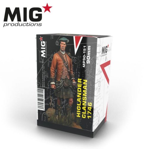 AK Interactive MP90-151 HIGHLANDER CLANSMAN 1746 RESIN FIGURE 90mm figura makett