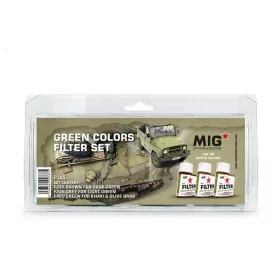   AK Interactive P265 GREEN COLORS FILTER SET - Zöld színekhez filter készlet