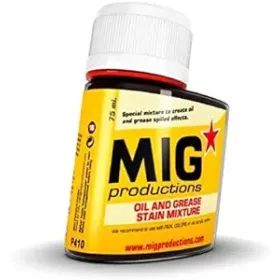   AK Interactive P410 Oil and Grease stain Mixture 75ml - Gépzsír és olajfolyás effekt