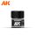 AK Interactive RC001 Flat Black 10 ml - Akril lakk bázisú makett festék