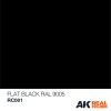 AK Interactive RC001 Flat Black 10 ml - Akril lakk bázisú makett festék