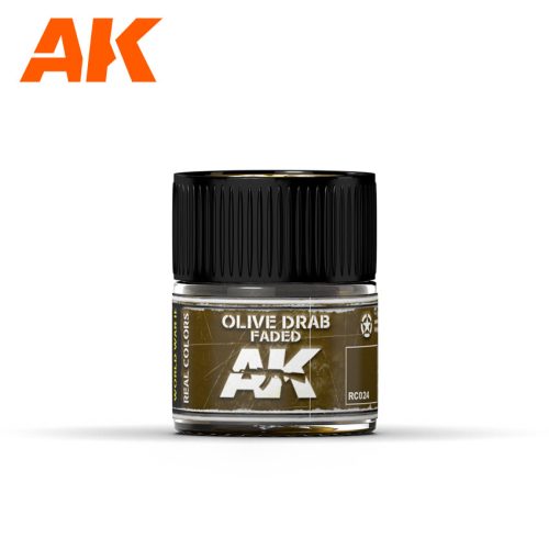 AK Interactive RC024 Olive Drab Faded 10 ml - Akril lakk bázisú makett festék