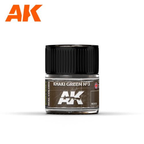 AK Interactive RC033 Khaki Green Nº3 10 ml - Akril lakk bázisú makettfesték