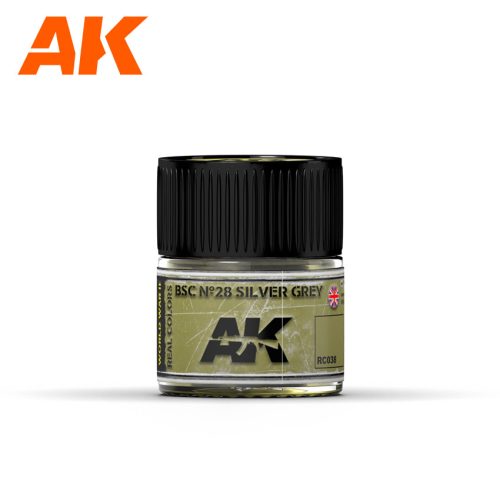 AK Interactive RC038 BSC Nº28 Silver Grey 10 ml - Akril lakk bázisú makett festék