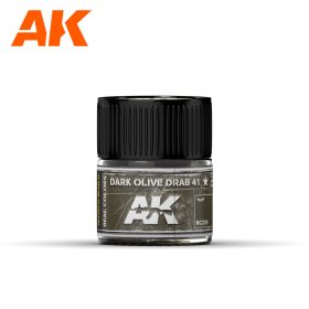   AK Interactive RC259 Dark Olive Drab 41 10 ml - Akril lakk bázisú makett festék
