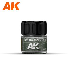   AK Interactive RC260 Medium Green 42 10 ml - Akril lakk bázisú makett festék