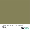 AK Interactive RC262 US Interior Yellow Green 10 ml - Akril lakk bázisú makett festék