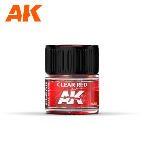 AK Interactive RC503 Clear Red 10 ml - Akril lakk bázisú áttetsző makett festék