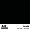 AK Interactive RC804 Flat Black 17 ml - Akril lakk bázisú makett festék