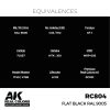 AK Interactive RC804 Flat Black 17 ml - Akril lakk bázisú makett festék