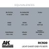 AK Interactive RC920 Light Ghost Grey FS 36375 17 ml - Akril lakk bázisú makett festék