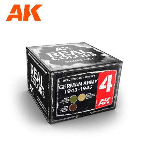 AK Interactive RCS004 GERMAN ARMY 1943-1945 SET - Akril lakk bázisú makett festék készlet