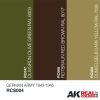 AK Interactive RCS004 GERMAN ARMY 1943-1945 SET - Akril lakk bázisú makett festék készlet