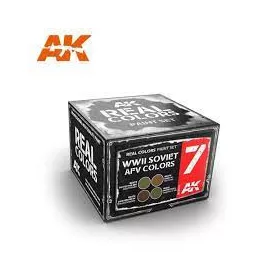   AK Interactive RCS007 WWII SOVIET AFV COLORS SET - Akril lakk bázisú makett festék készlet