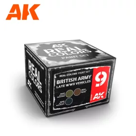   AK Interactive RCS009 BRITISH ARMY LATE WWII VEHICLES SET - Akril lakk bázisú makett festék készlet
