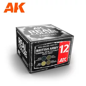   AK Interactive RCS012 BRISTISH ARMY TUNISIA, SICILY & ITALY 1942-1943 SET - Akril lakk bázisú makett festék készlet
