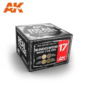   AK Interactive RCS017 BUNDESWEHR BASIC COLORS SET - Akril lakk bázisú makett festék készlet