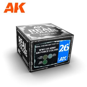   AK Interactive RCS026 WW2 US ARMY AIR FORCE COLORS SET - Akril lakk bázisú makett festék készlet