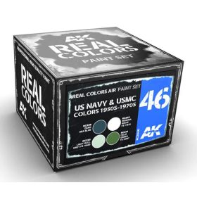   AK Interactive RCS046 US NAVY & USMC COLORS 1950s-1970s SET - Akril lakk bázisú makett festék készlet