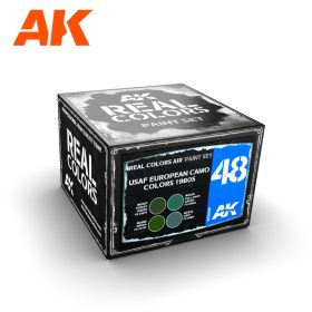   AK Interactive RCS048 USAF EUROPEAN CAMO COLORS 1980s SET - Akril lakk bázisú makett festék készlet