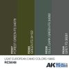 AK Interactive RCS048 USAF EUROPEAN CAMO COLORS 1980s SET - Akril lakk bázisú makett festék készlet