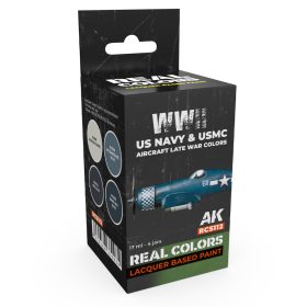   AK Interactive RCS112 WWII US Navy & USMC Aircraft Late War Colors - Akril lakk bázisú makett festék készlet