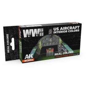   AK Interactive RCS114 WWII US Aircraft Interior Colors - Akril lakk bázisú makett festék készlet