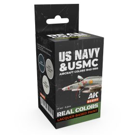   AK Interactive RCS117 US Navy & USMC Aircraft Colors 1945-1980 - Akril lakk bázisú makett festék készlet