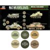 AK Interactive RCS127 British Army AFV Desert Colors. North Africa and Mediterranean 1940-1943 - Akril lakk bázisú makett festék készlet