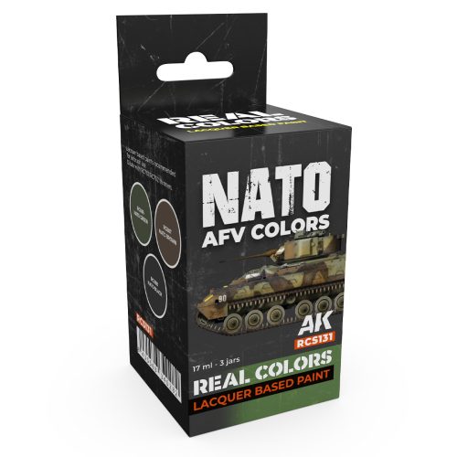 AK Interactive RCS131 NATO AFV Colors - Akril lakk bázisú makett festék készlet