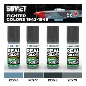   AK Interactive RCS205 Soviet Fighter Colors 1943-1945 - Akril lakk bázisú makett festék készlet