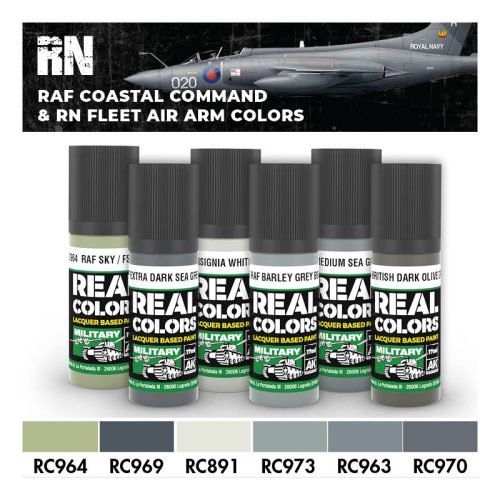 AK Interactive RCS210 RN Fleet Air Arm Aircraft Colors 1945-2006 - Akril lakk bázisú makett festék készlet