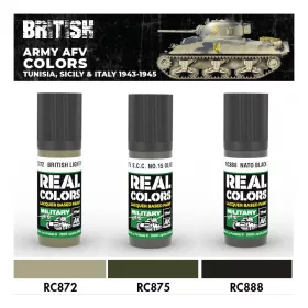   AK Interactive RCS216 British Army AFV Colors. Tunisia, Sicily & Italy 1943-1945 - Akril lakk bázisú makett festék készlet