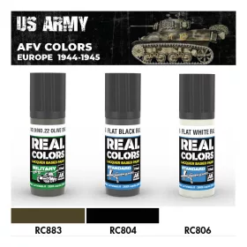   AK Interactive RCS217 US Army AFV Colors Europe 1944-1945 - Akril lakk bázisú makett festék készlet