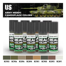   AK Interactive RCS218 US Army MERDC Camouflage Colors - Akril lakk bázisú makett festék készlet