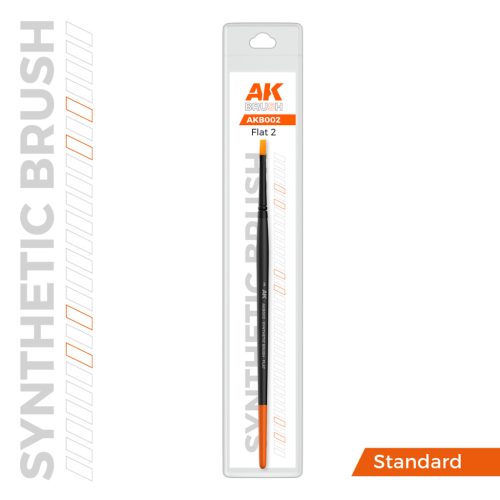 AK Interactive AKB002 AK SYNTHETIC BRUSH – FLAT 2 - szintetikus lapos ecset