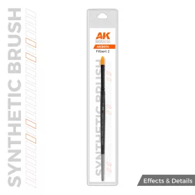   AK Interactive AKB014 AK SYNTHETIC BRUSH – FILBERT 2 - szintetikus lekerekített szőrű ecset