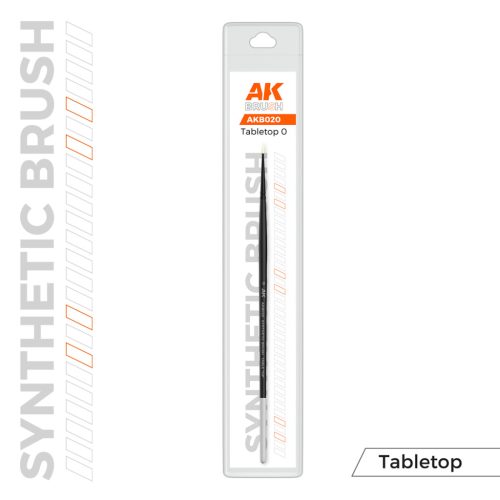 AK Interactive AKB020 AK SYNTHETIC TABLETOP BRUSH – 0 - szintetikus ecset