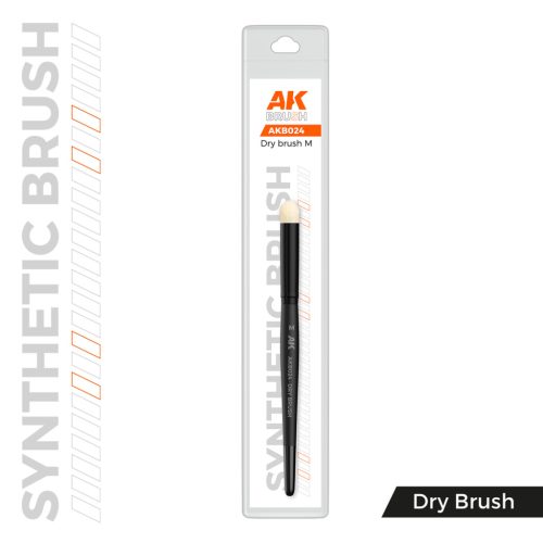 AK Interactive AKB024 AK SYNTHETIC DRY BRUSH – M - szintetikus ecset szárazecseteléshez