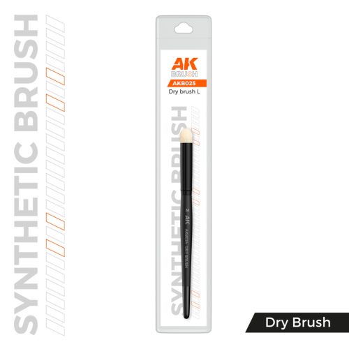 AK Interactive AKB025 AK SYNTHETIC DRY BRUSH – L - szintetikus ecset szárazecseteléshez