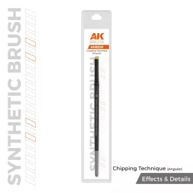   AK Interactive AKB029 CHIPPING TECHNIQUE (ANGULAR) BRUSH - szintetikus speciális ecset