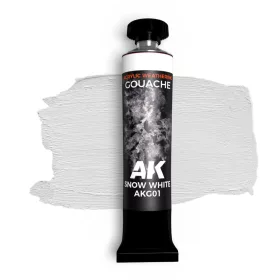   AK Interactive AKG01 White – AK GOUACHE - Weathering festék, 20 ml