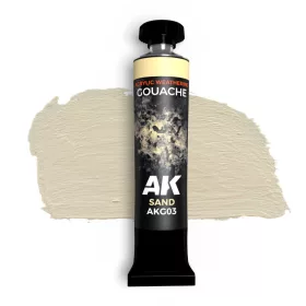   AK Interactive AKG03 Sand – AK GOUACHE - Weathering festék, 20 ml