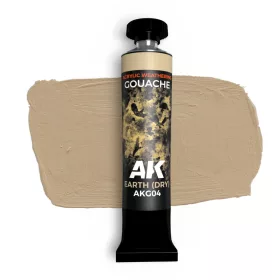   AK Interactive AKG04 Earth (dry) – AK GOUACHE - Weathering festék, 20 ml